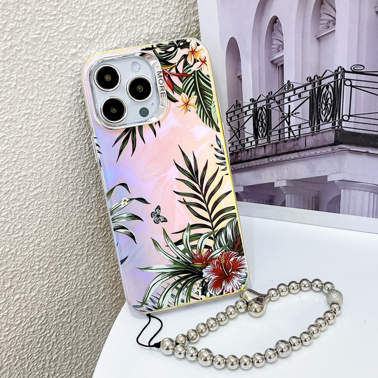 Electroplating Laser Flower Phone Case with Wrist Strap, Series 5