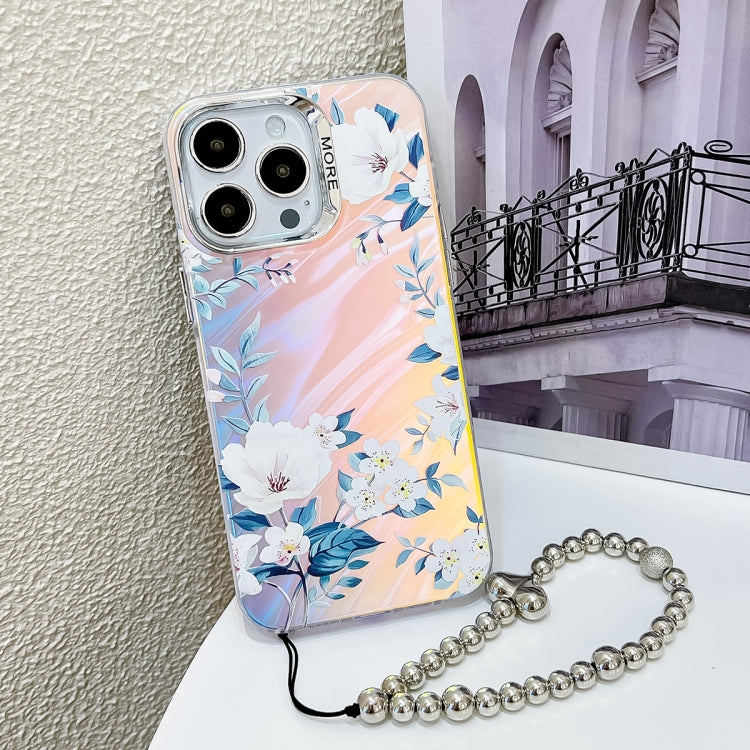 Electroplating Laser Flower Phone Case with Wrist Strap, Series 5