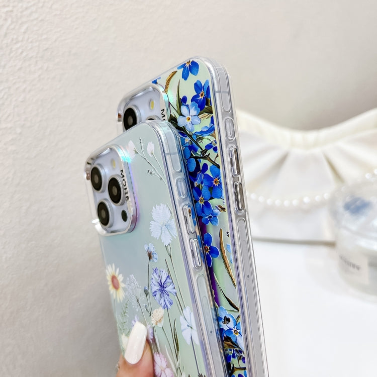 Electroplating Laser Flower Phone Case with Wrist Strap, Series 4