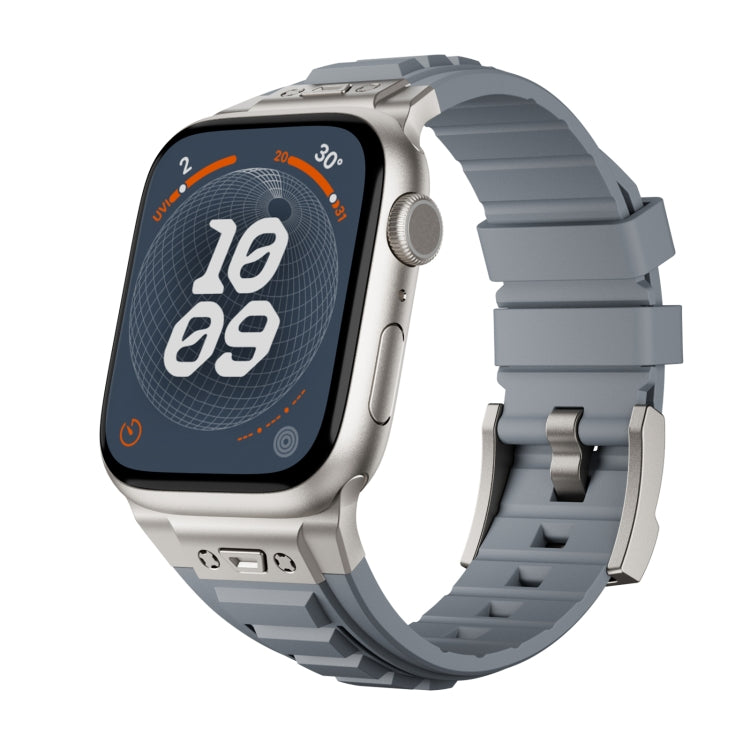 Metal Connector Silicone Watch Band, Series 4