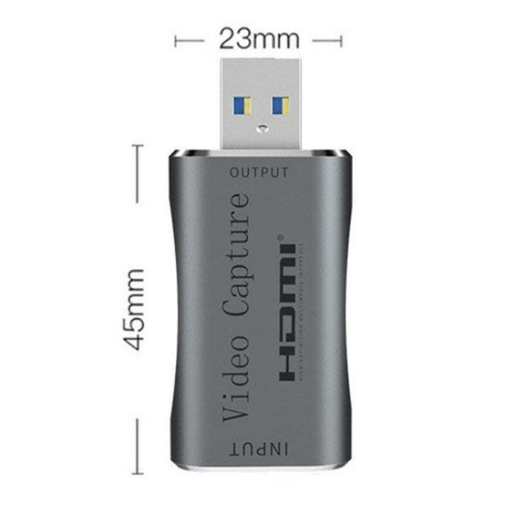 C30 For Game Live Streaming Aluminum Alloy USB Male to HDMI Female HD Video Capture Card