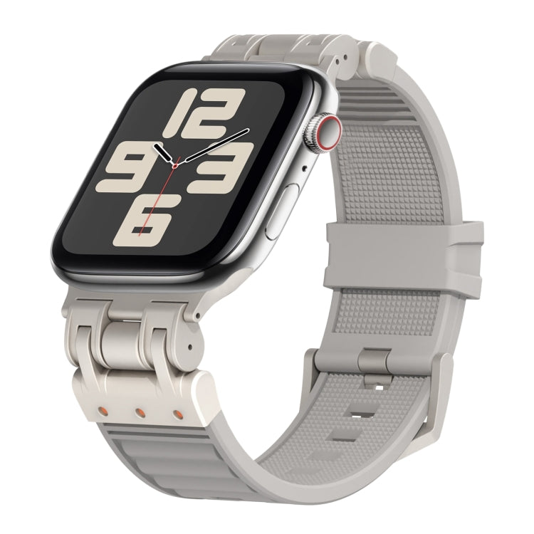 Metal Mecha Plaid Silicone Watch Band, Series 2