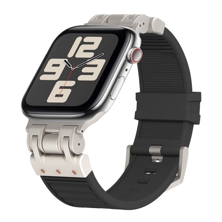 Metal Mecha Plaid Silicone Watch Band, Series 2