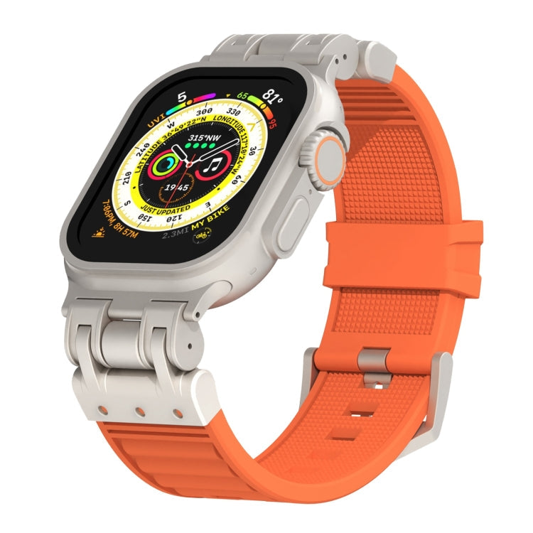 Metal Mecha Plaid Silicone Watch Band, Series 3 My Store