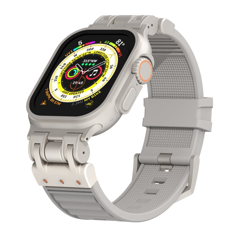 Metal Mecha Plaid Silicone Watch Band, Series 3 My Store