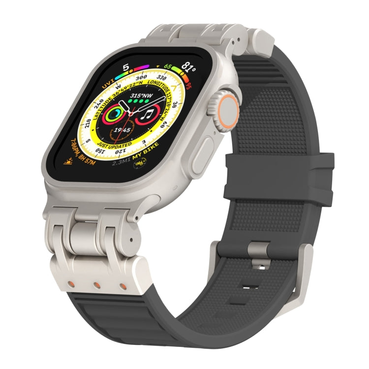 Metal Mecha Plaid Silicone Watch Band, Series 3 My Store