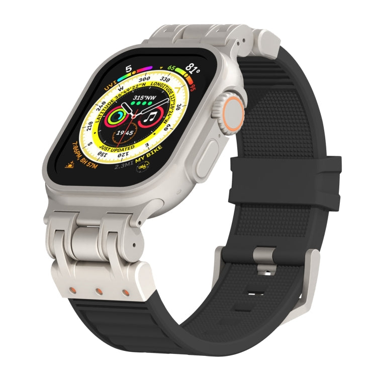 Metal Mecha Plaid Silicone Watch Band, Series 3 My Store