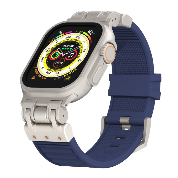 Metal Mecha Plaid Silicone Watch Band, Series 3