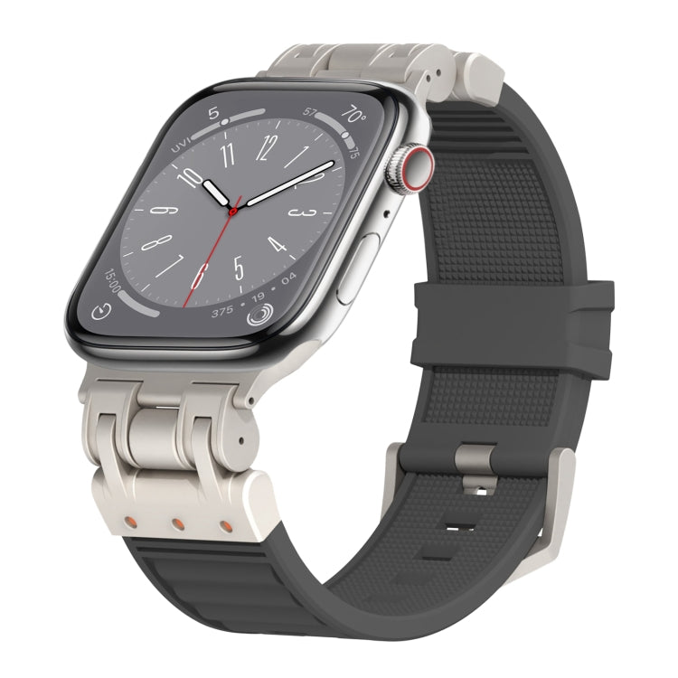 Metal Mecha Plaid Silicone Watch Band, Series 2