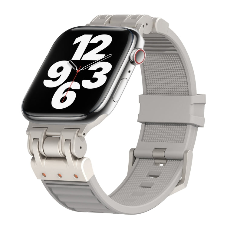 Metal Mecha Plaid Silicone Watch Band, Series 1