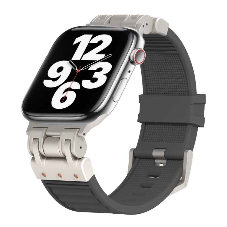 Metal Mecha Plaid Silicone Watch Band, Series 1