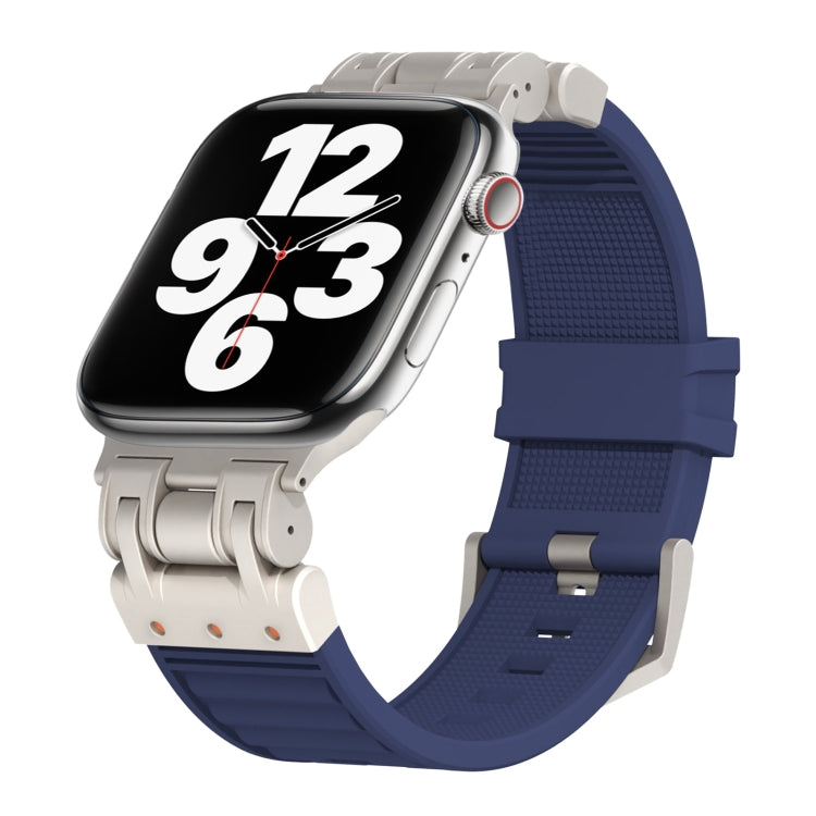 Metal Mecha Plaid Silicone Watch Band, Series 1