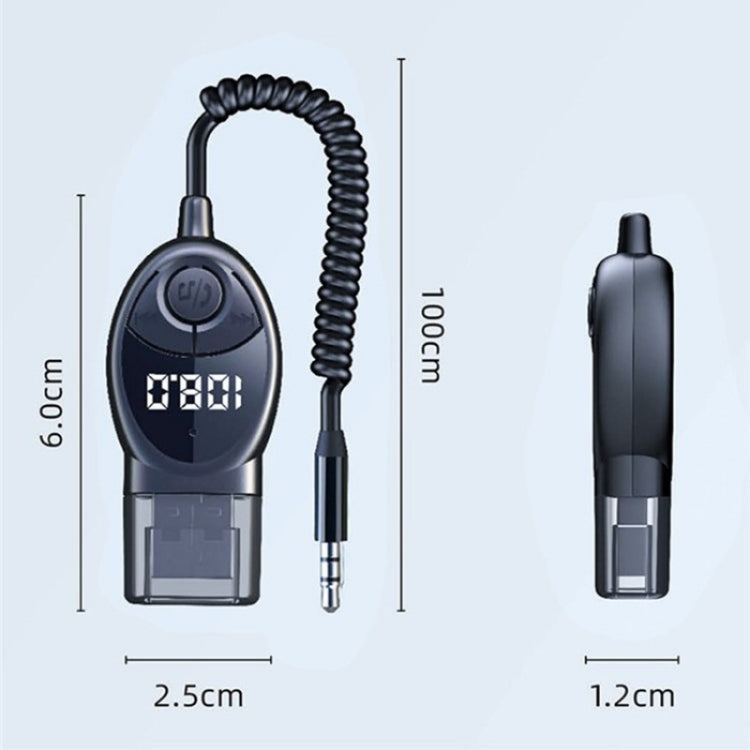 W8 With Telescopic Cable Car Audio Adapter Bluetooth Receiver FM Transmitter ÎҵÄÉ̵ê