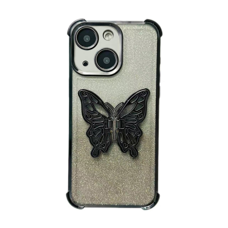 Electroplated Glitter 3D Butterfly Four-corner Shockproof TPU Phone Case, Series 4