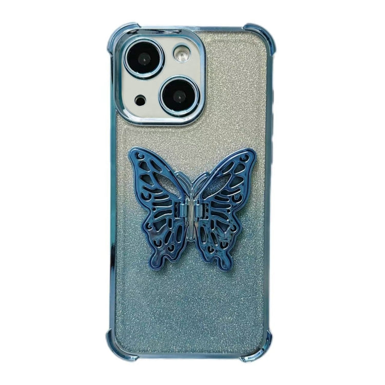 Electroplated Glitter 3D Butterfly Four-corner Shockproof TPU Phone Case, Series 3