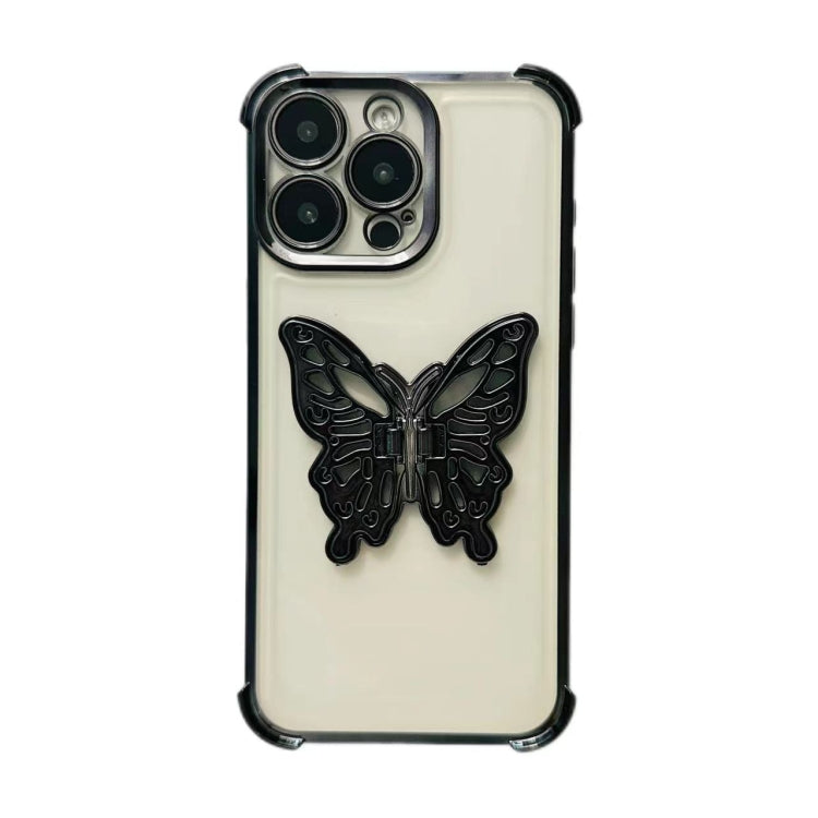 Electrpolated 3D Butterfly Holder TPU Phone Case, Series 4