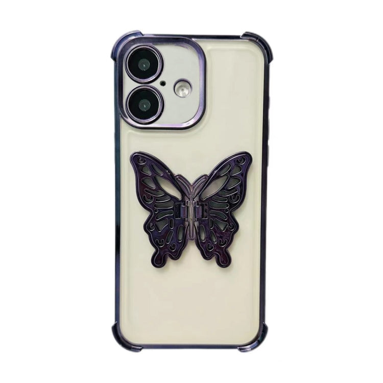 Electrpolated 3D Butterfly Holder TPU Phone Case, Series 3