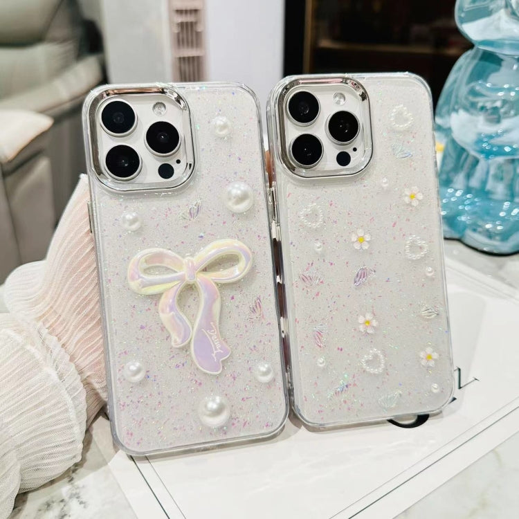 3D Bow Pearl Love Flower TPU Phone Case, Series 2