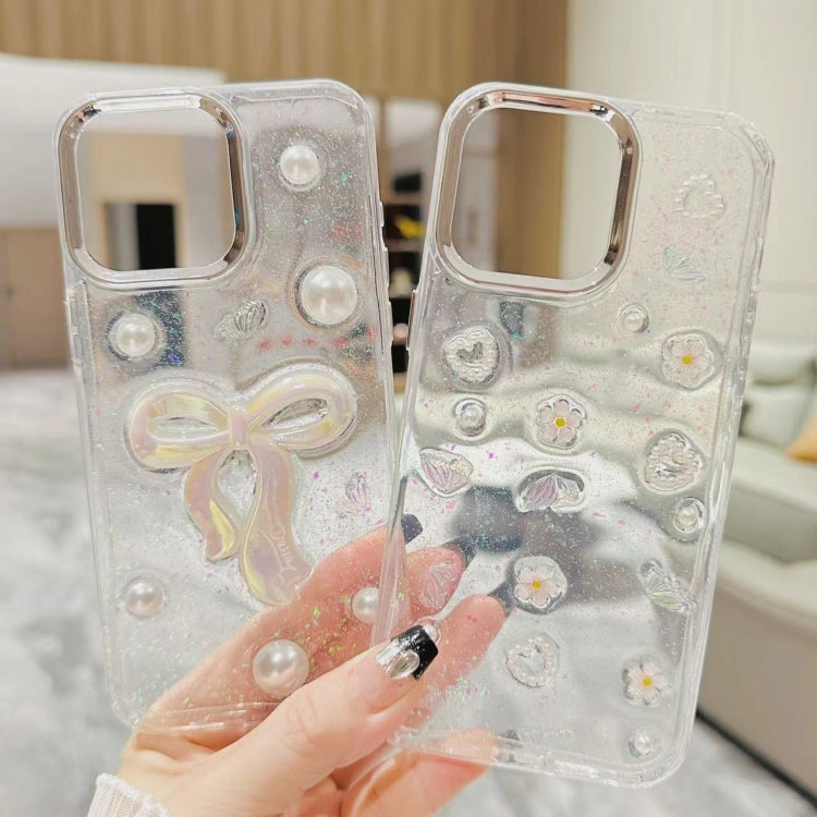 3D Bow Pearl Love Flower TPU Phone Case, Series 1