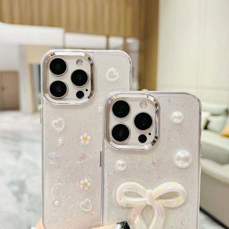 3D Bow Pearl Love Flower TPU Phone Case, Series 1