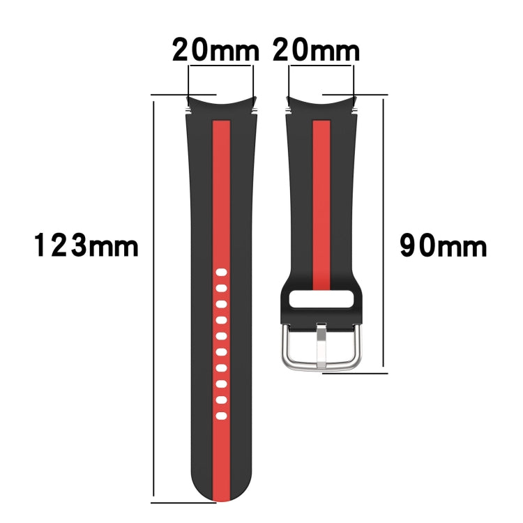 Two Color Stripe Silicone Watch Band