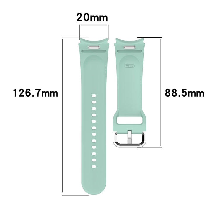 Solid Color Silver Buckle Quick Release Silicone Watch Band