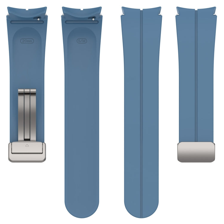 Magnetic Folding Silver Buckle Silicone Watch Band, Series 1