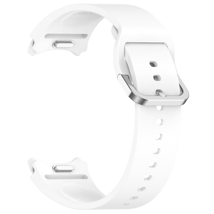 Solid Color Silver Buckle Quick Release Silicone Watch Band, Series 1