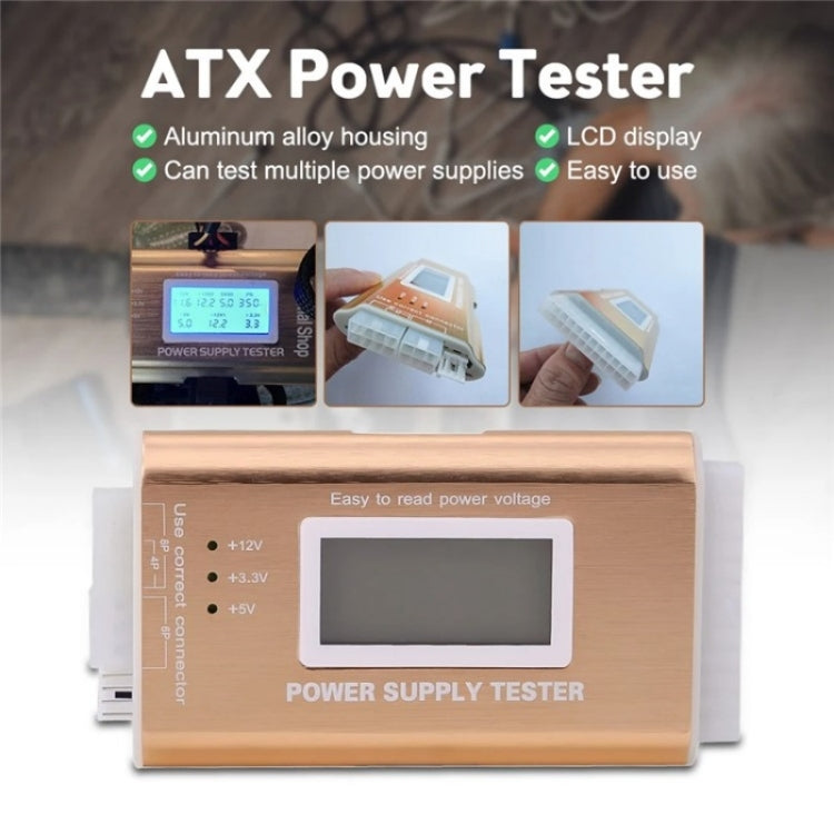 YNS-05 Desktop Computer Power Testing Tool Aluminum Alloy LCD Display ATX Power Tester My Store