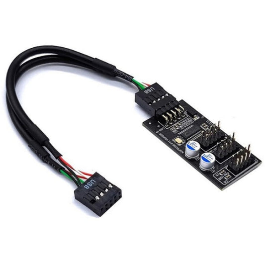 YNS-02 Extension Cable Card Motherboard USB 2.0 9-pin to 3x 9-pin Adapter My Store