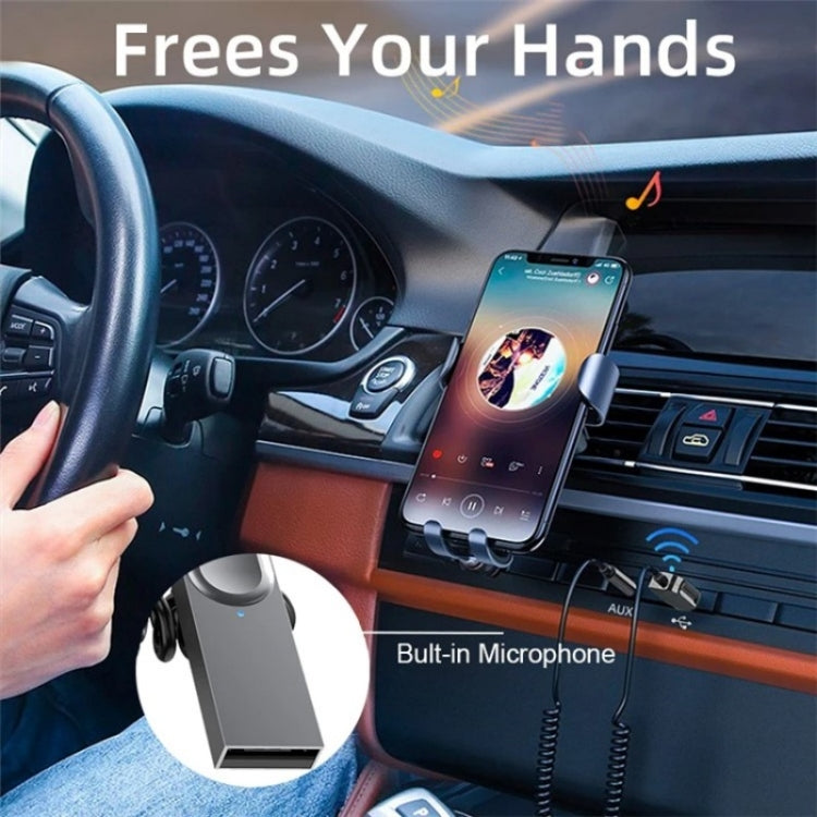 M02 3.5mm AUX Car Audio System Wireless Adapter Car Bluetooth Hands-Free Call Spring Cord ÎҵÄÉ̵ê