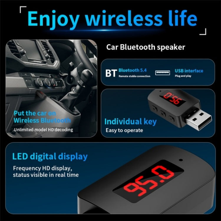 M10 Car Digital Display FM Radio USB Bluetooth Adapter Wireless Audio Receiver ÎҵÄÉ̵ê