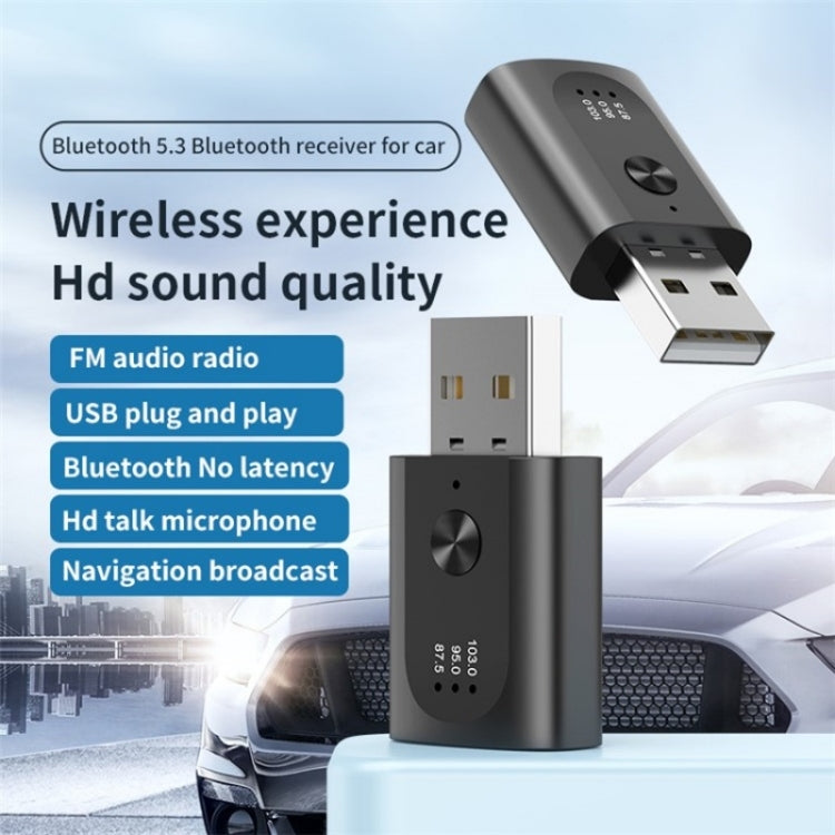 M08 USB Bluetooth 5.3 Adapter Hands-Free Call Car Wireless Audio Receiver ÎҵÄÉ̵ê