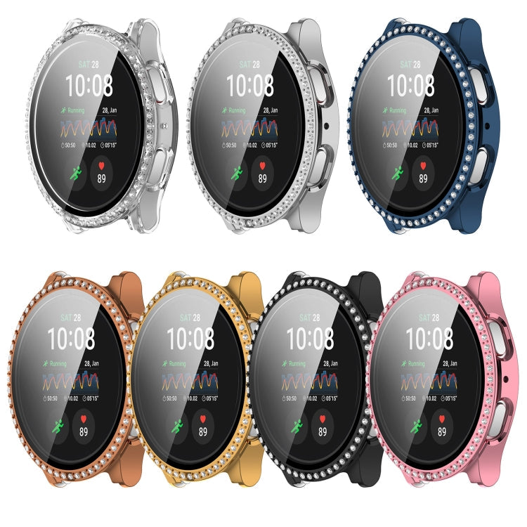 Single Row Diamond PC + Tempered Film Integrated Watch Protective Case