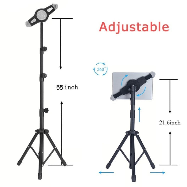 XWJ-LP002 For 7.9-12 inch Tablet Portable 360 Degree Rotation  Aluminum Alloy Tripod - Reluova