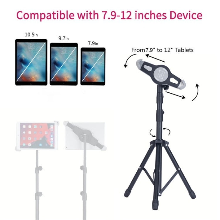 XWJ-LP002 For 7.9-12 inch Tablet Portable 360 Degree Rotation  Aluminum Alloy Tripod - Reluova