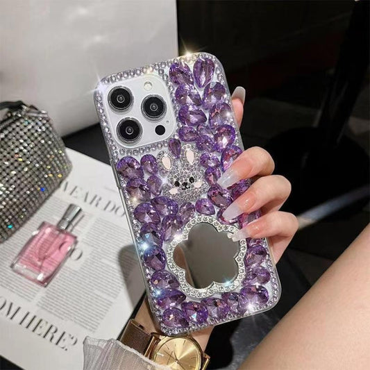 Diamond Mirror Bunny Handmade PC Phone Case, Series 3