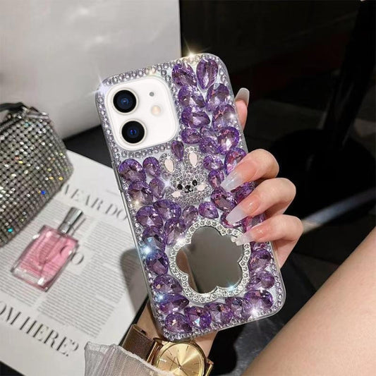 Diamond Mirror Bunny Handmade PC Phone Case, Series 1