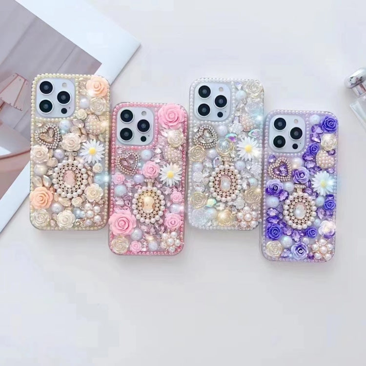 Diamond Inlaid Rose PC Phone Case, Series 4