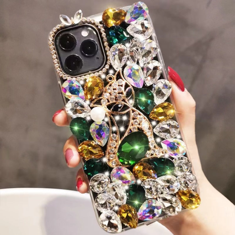 Handmade Bling Rhinestone Gemstone Fox PC Phone Case, Series 2