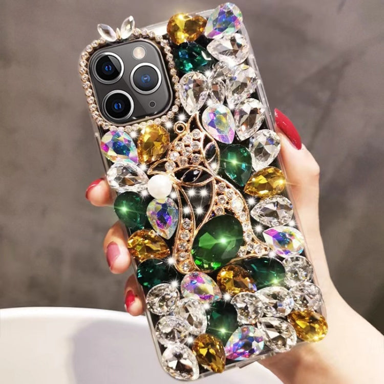 Handmade Bling Rhinestone Gemstone Fox PC Phone Case, Series 2