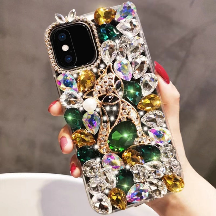 Handmade Bling Rhinestone Gemstone Fox PC Phone Case, Series 2