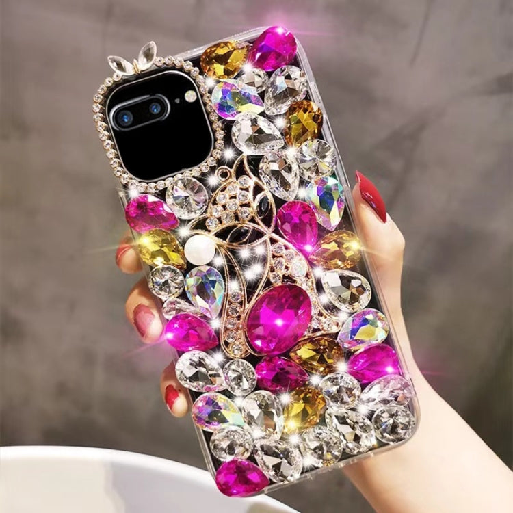 Handmade Bling Rhinestone Gemstone Fox PC Phone Case, Series 4