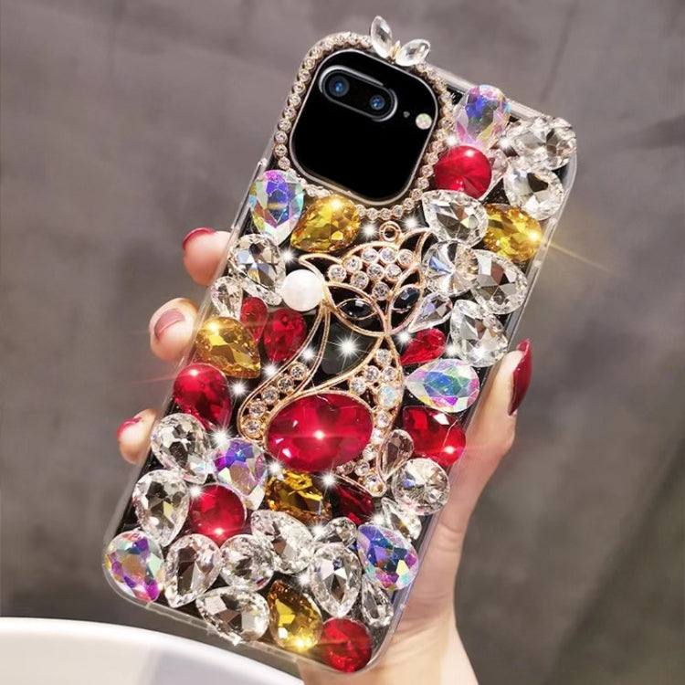 Handmade Bling Rhinestone Gemstone Fox PC Phone Case, Series 4