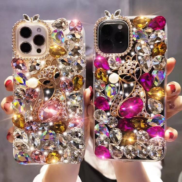 Handmade Bling Rhinestone Gemstone Fox PC Phone Case, Series 4