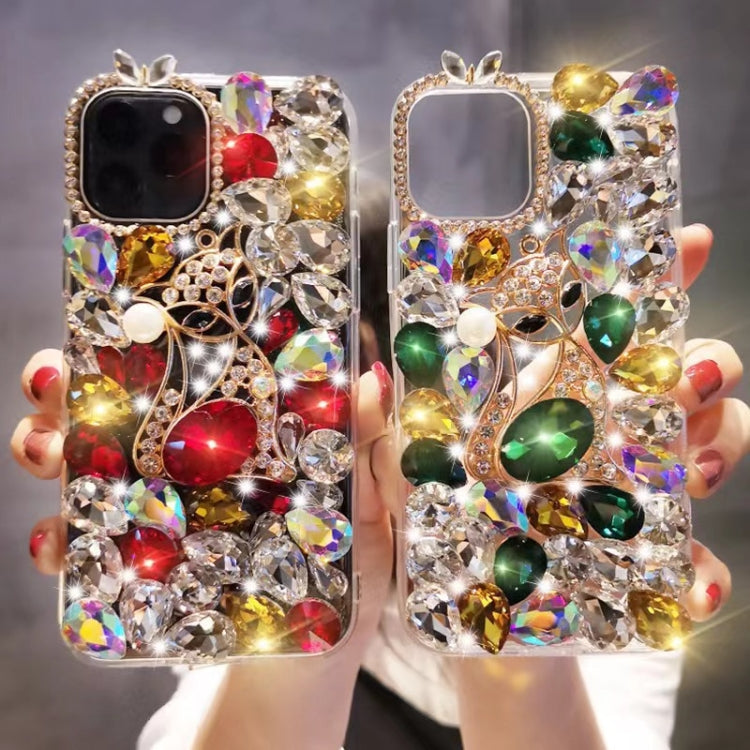 Handmade Bling Rhinestone Gemstone Fox PC Phone Case, Series 2