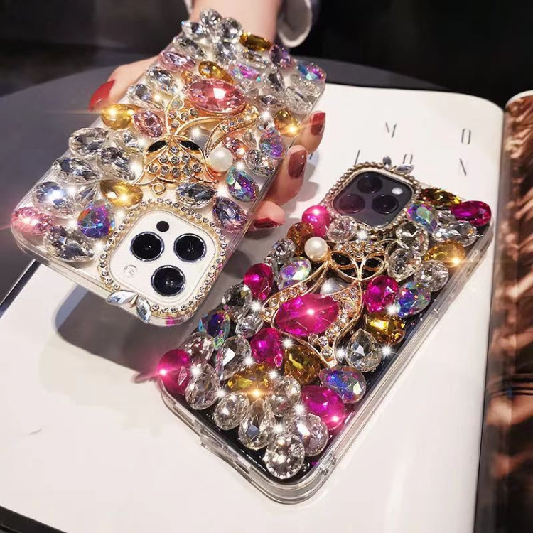 Handmade Bling Rhinestone Gemstone Fox PC Phone Case, Series 1