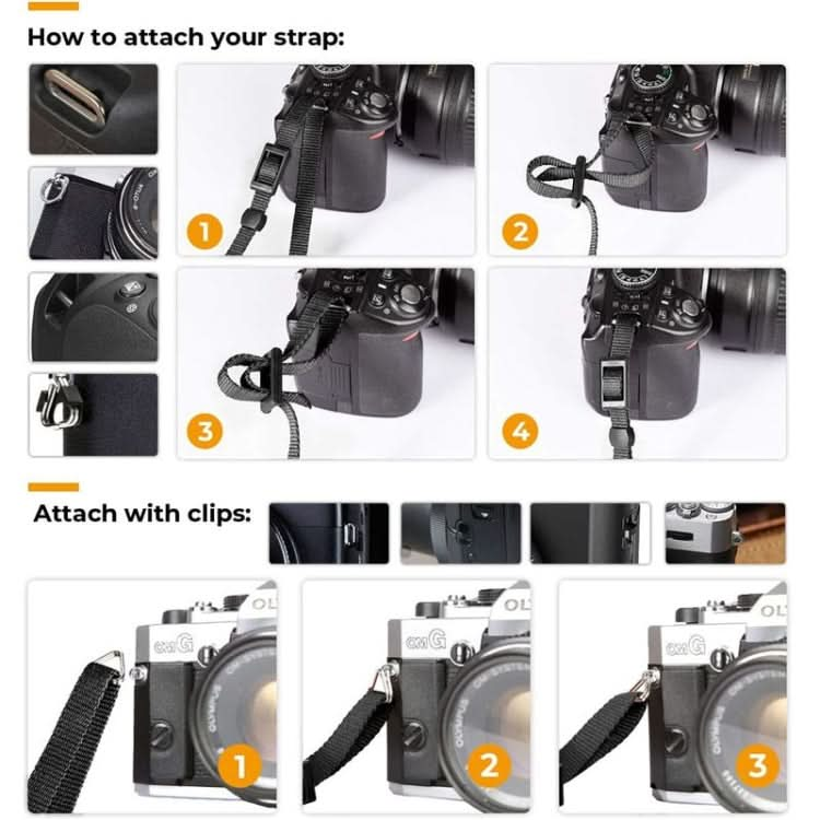 Camera Strap Canvas Neck Shoulder Strap with Quick Release Buckles for DSLR / SLR Camera My Store