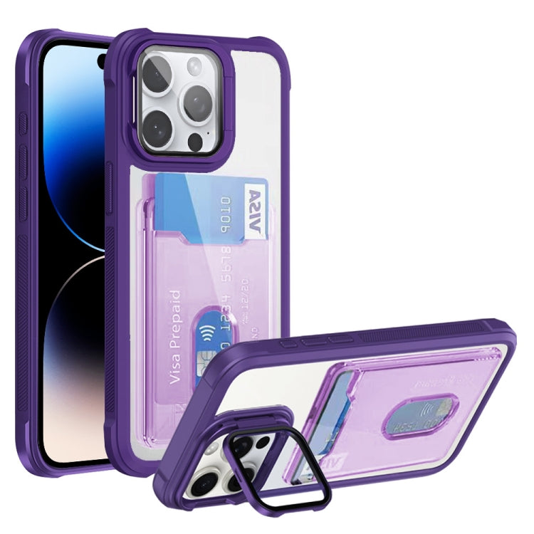 Card Bag Holder Acrylic Hybrid TPU Phone Case, Series 4