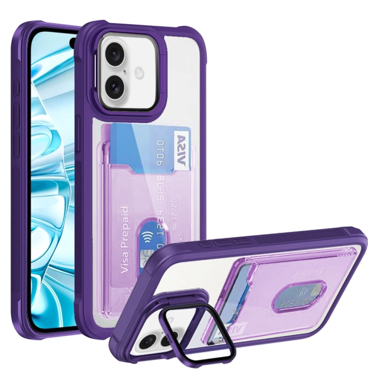 Card Bag Holder Acrylic Hybrid TPU Phone Case, Series 2